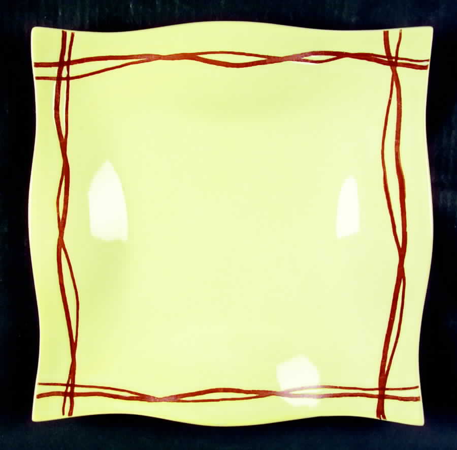 Mystic Cove Yellow Dinner Plate by Studio Nova-1