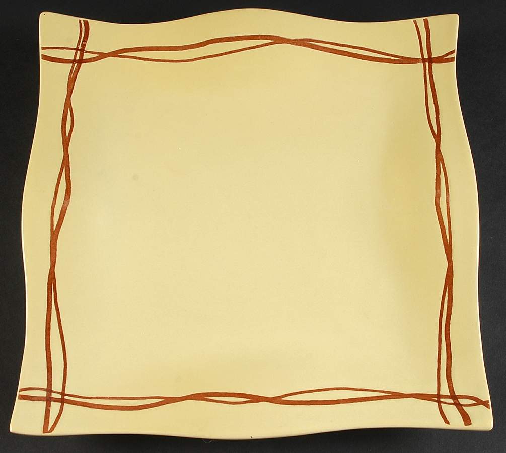 Mystic Cove Yellow 12" Square Serving Platter by Studio Nova-1