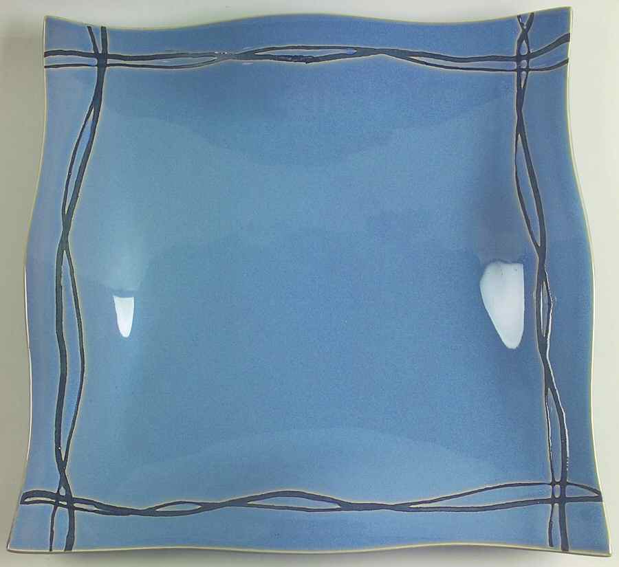 Mystic Cove Blue 12" Square Chop Plate by Studio Nova-1