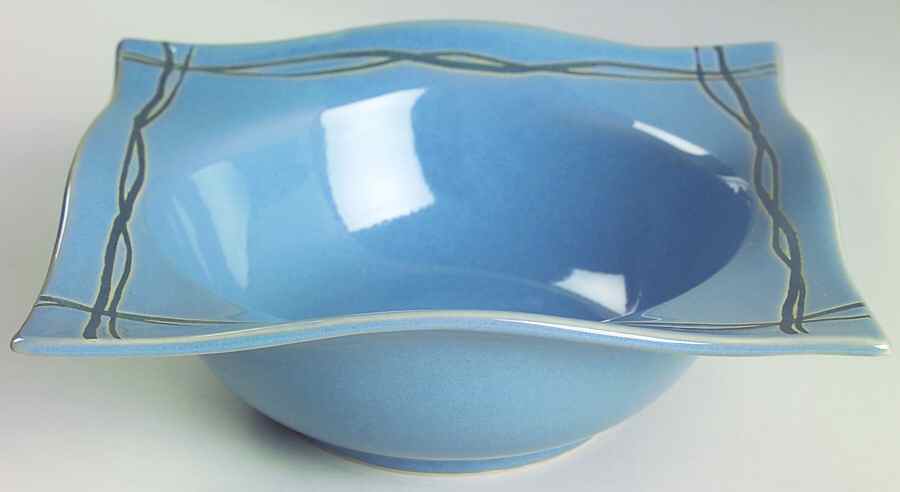 Mystic Cove Blue Rim Soup Bowl by Studio Nova-1