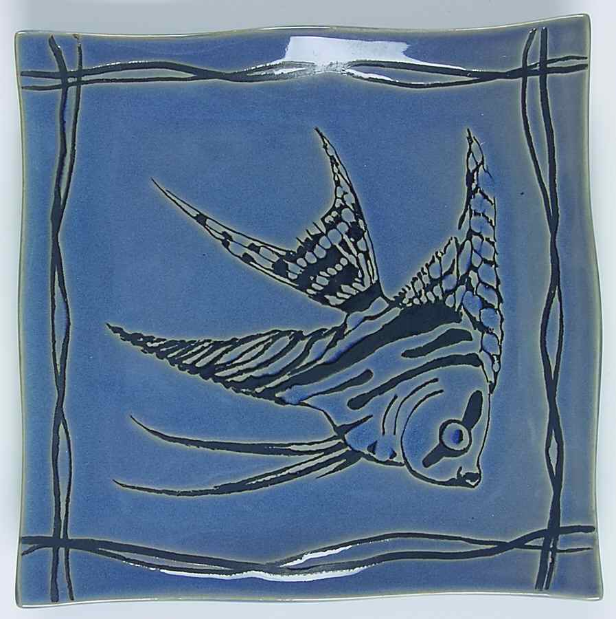 Mystic Cove Blue Salad Plate by Studio Nova-1