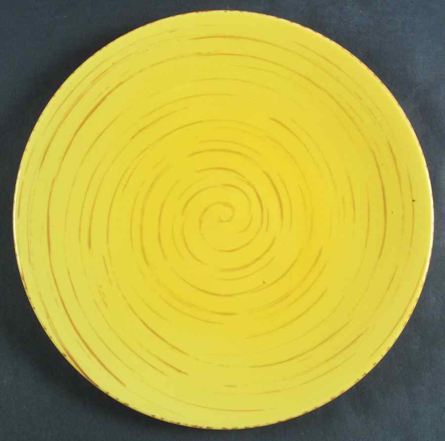 Samba Yellow 12" Chop Plate (Round Platter) by Studio Nova-1