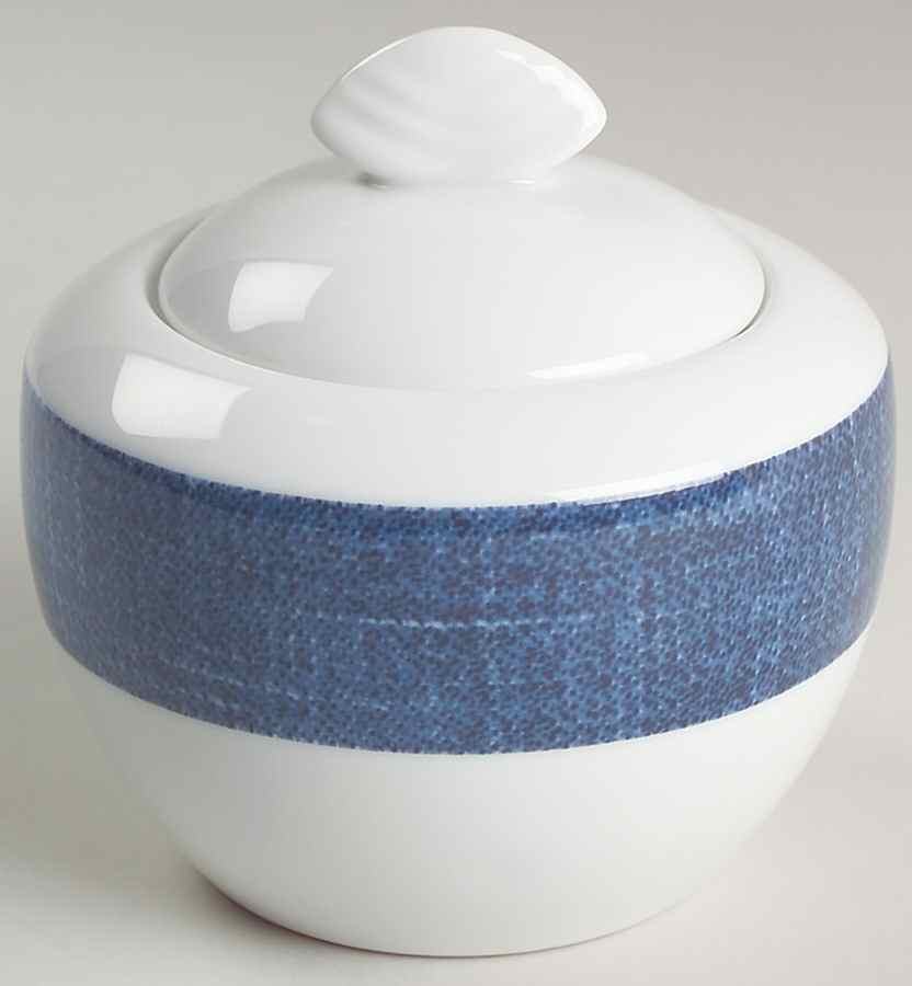 Blue Denim Sugar Bowl & Lid by Studio Nova-1