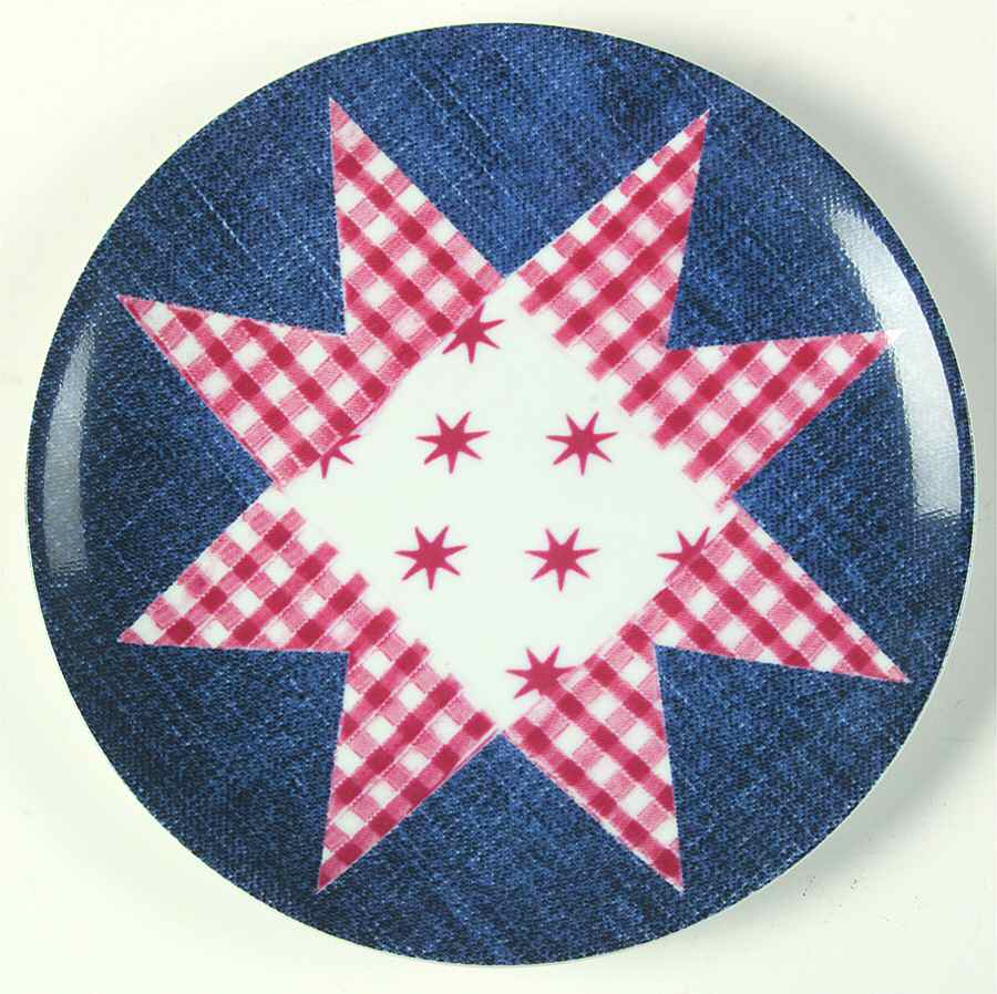 Denim Country Holiday Salad/Dessert Plate by Studio Nova-1