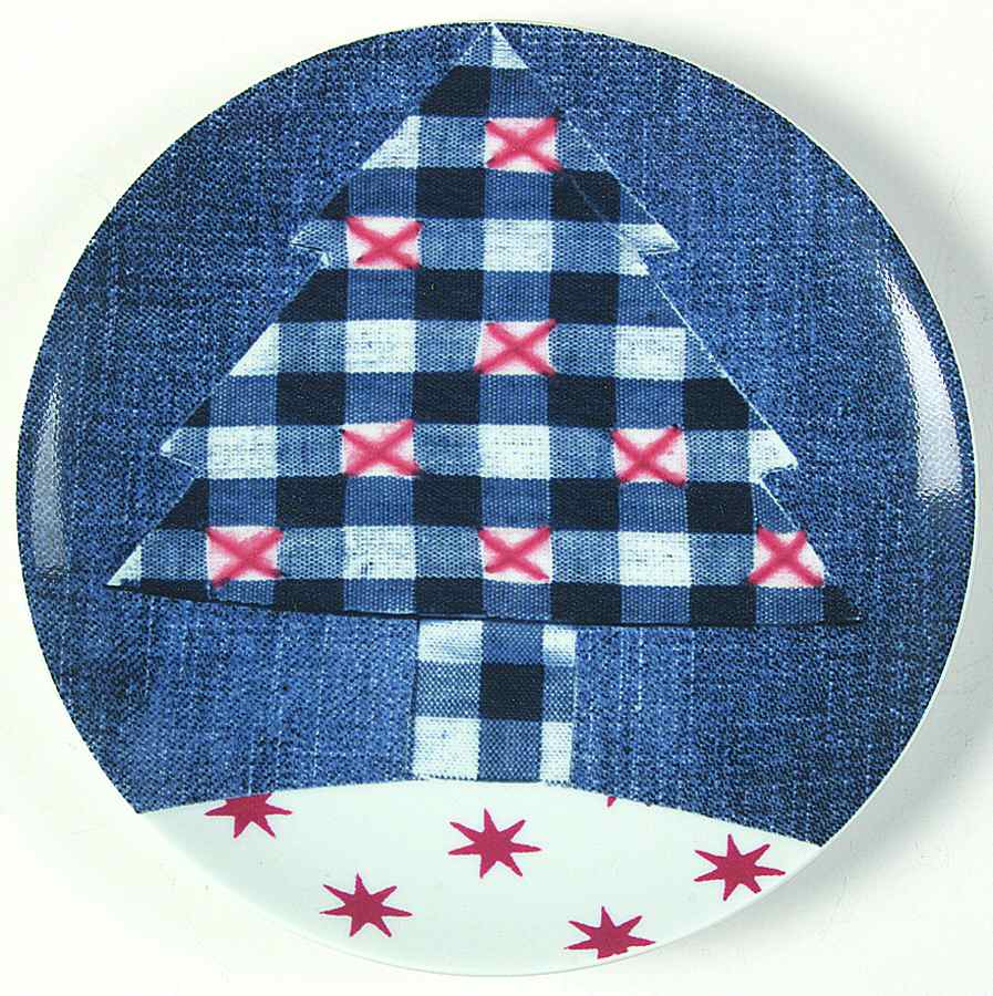 Denim Country Holiday Salad/Dessert Plate by Studio Nova-1