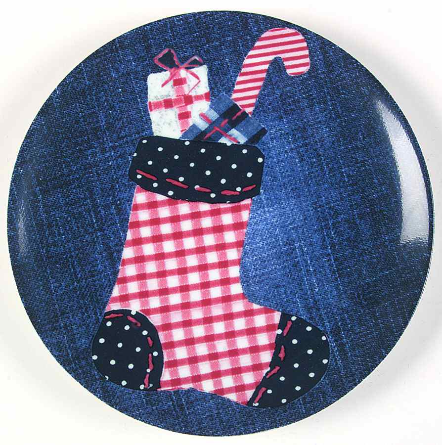 Denim Country Holiday Salad/Dessert Plate by Studio Nova-1