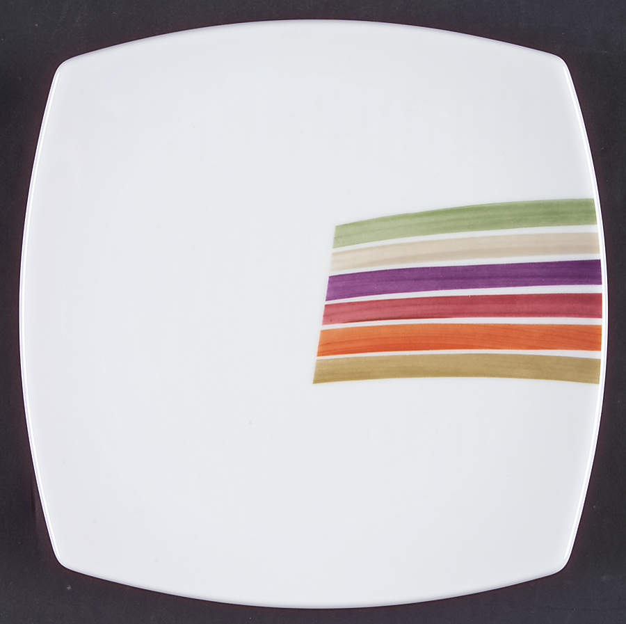 Festive Stripes Salad Plate by Studio Nova-1