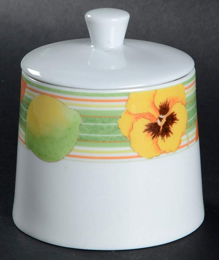 Pansy Lane Sugar Bowl & Lid by Studio Nova-1