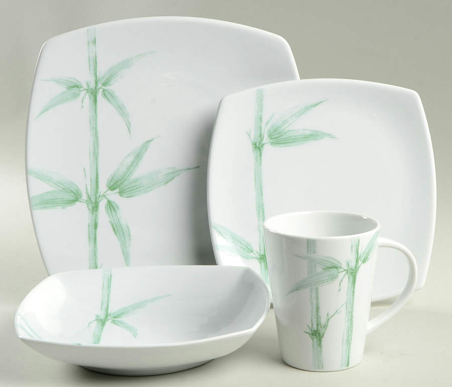 Green Bamboo 4 Piece Place Setting by Studio Nova-1