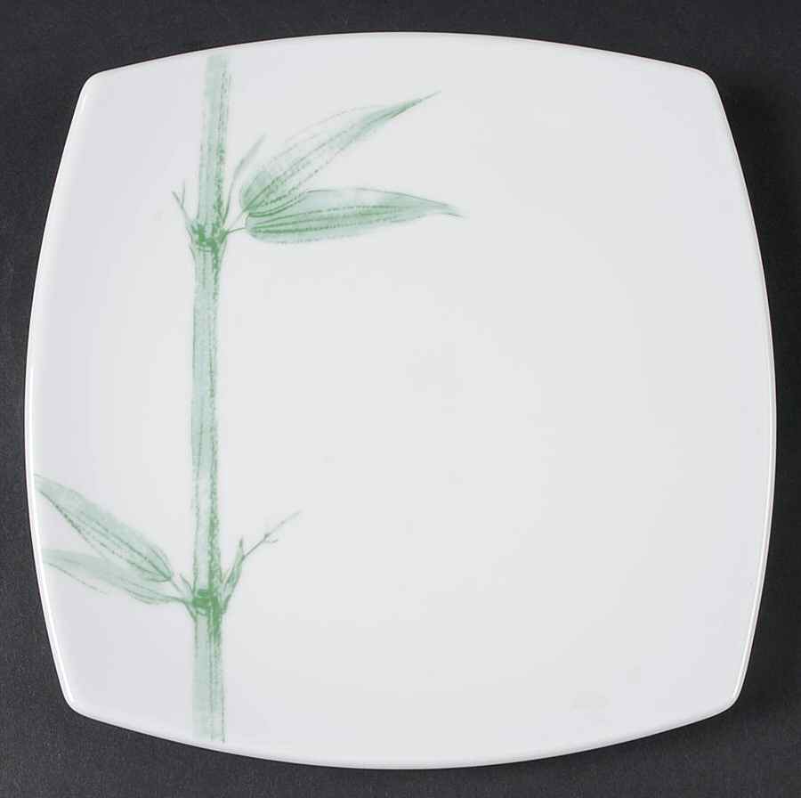 Green Bamboo Salad Plate by Studio Nova-1