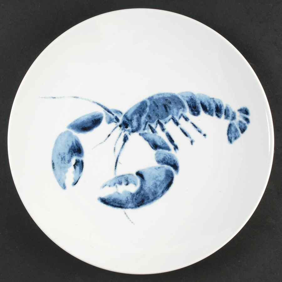 Lobster Blue Dinner Plate by Studio Nova-1