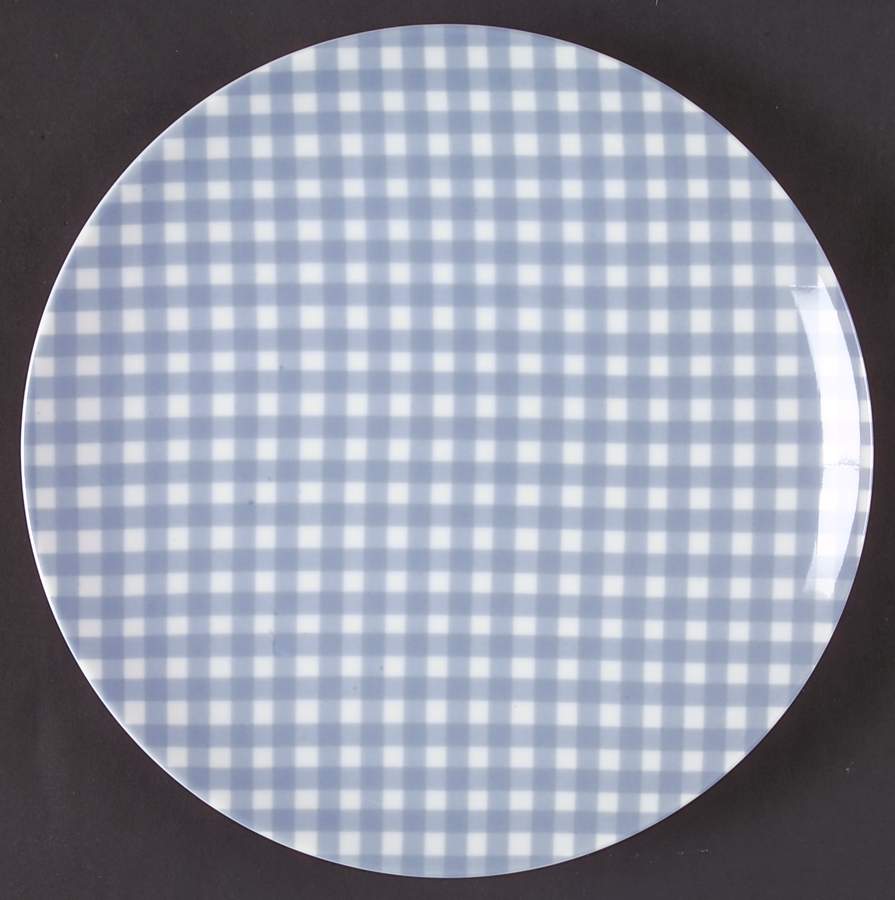 Gingham Sky Blue Salad/Dessert Plate by Studio Nova-1
