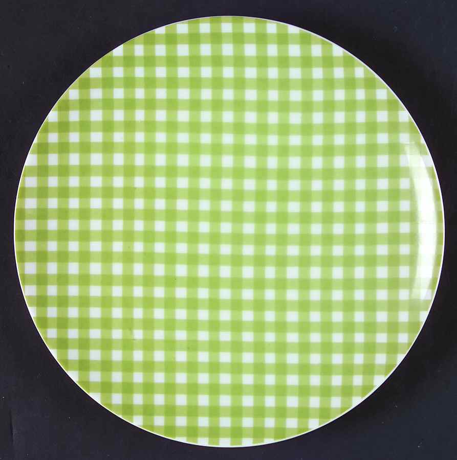 Gingham Green Salad/Dessert Plate by Studio Nova-1