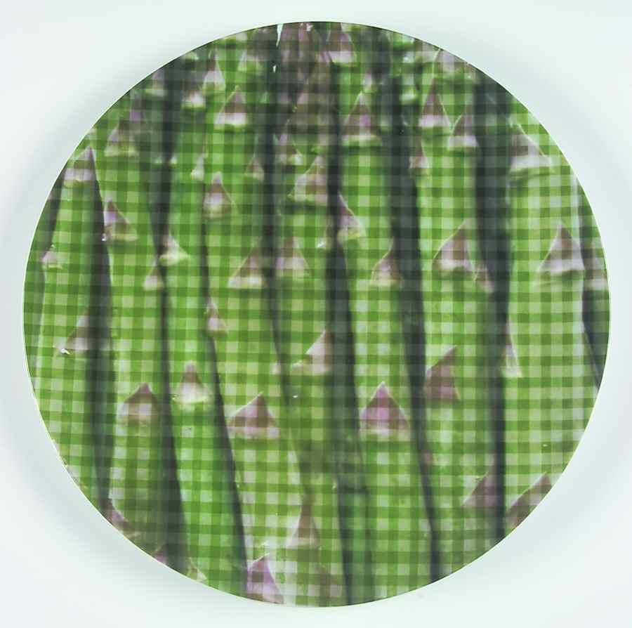Asparagus 12" Chop Plate (Round Platter) by Studio Nova-1