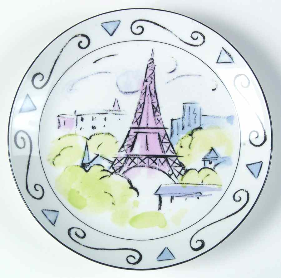 Vues de Paris Salad/Dessert Plate by Studio Nova-1