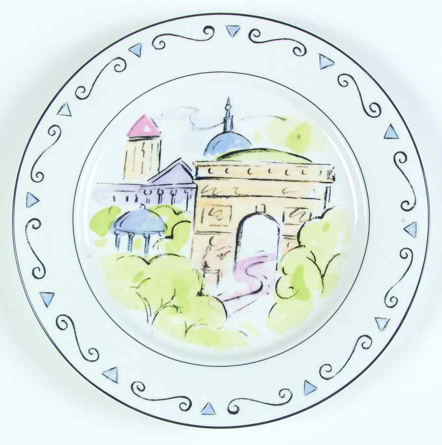 Vues de Paris Dinner Plate by Studio Nova-1