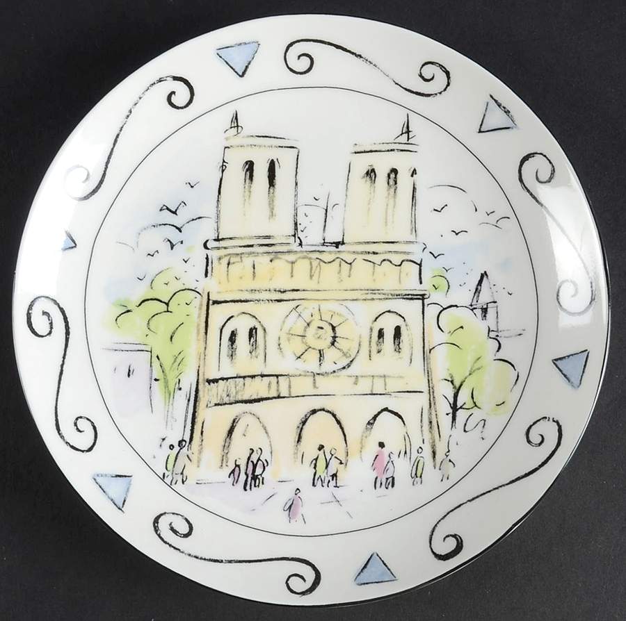Vues de Paris Salad/Dessert Plate by Studio Nova-1