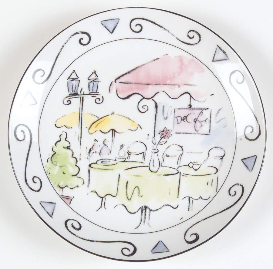 Promenade de Paris Salad/Dessert Plate by Studio Nova-1