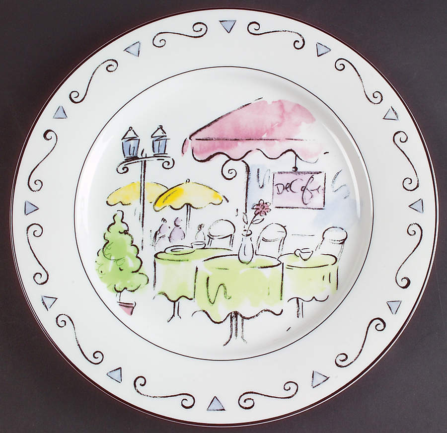 Promenade de Paris Dinner Plate by Studio Nova-1