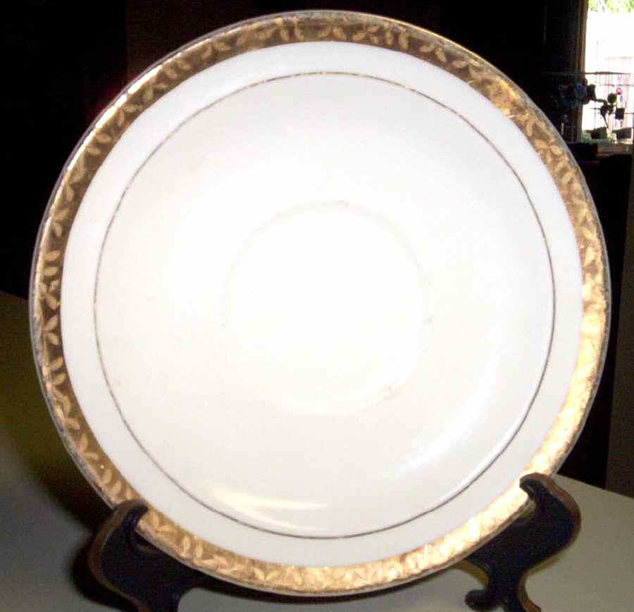 The Etched Design Saucer by Sebring Pottery-1