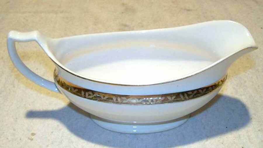 The Etched Design Gravy Boat by Sebring Pottery-1