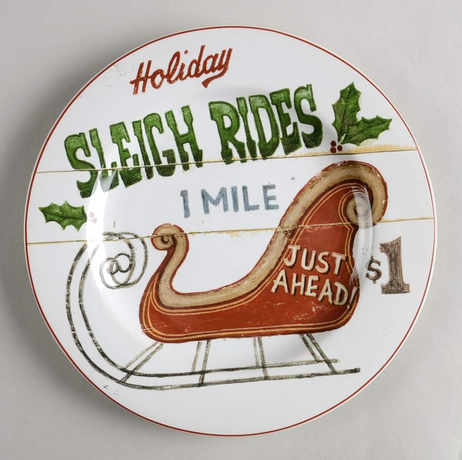 Sign of Christmas Salad/Dessert Plate by Sakura-1
