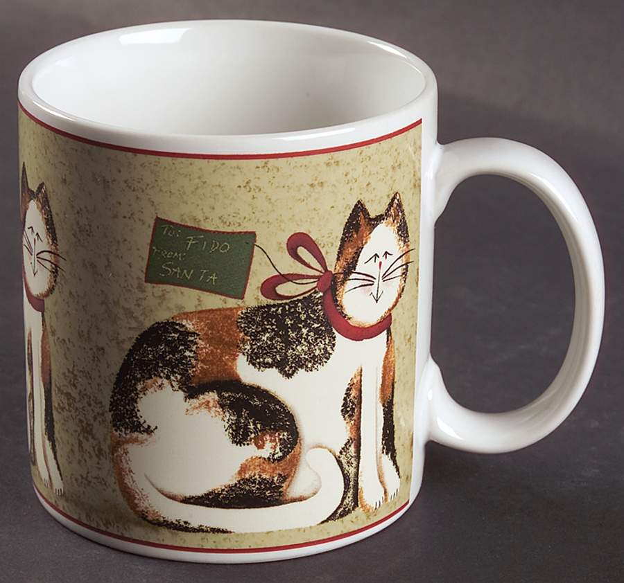 Christmas Cats (Rim) Mug by Sakura-1