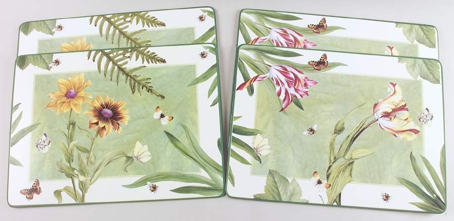 Floral Haven Corkboard Placemat - Set of 4 (2 each Motif 1 & 2) by Spode-1