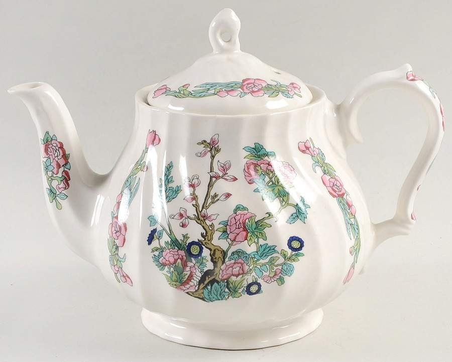 Indian Tree (No Trim, Swirled) Teapot & Lid by Sadler-1
