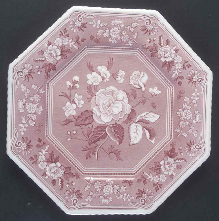Sutherland Cranberry Octagonal Luncheon Plate by Spode-1
