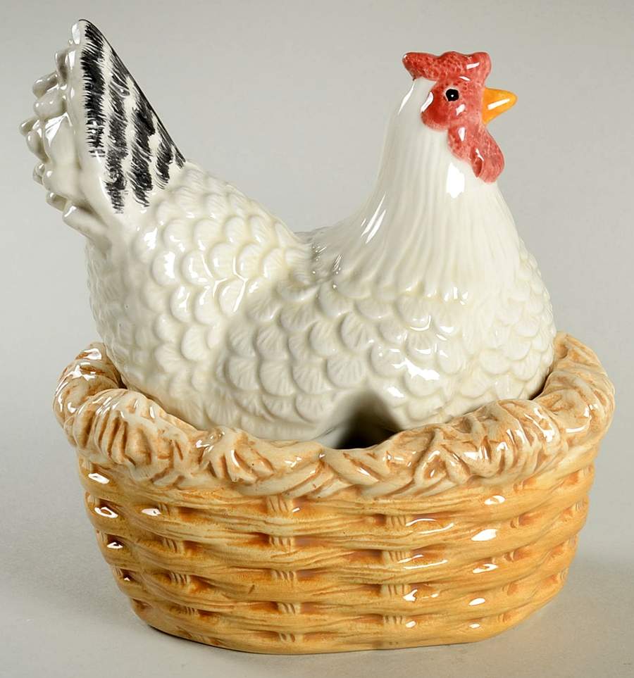On the Farm Figural Sugar Bowl & Lid by Sakura-1