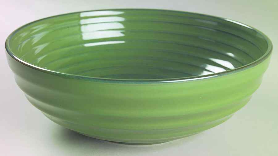Eternity Colors Terra Green 8" Round Vegetable Bowl by Sakura-1