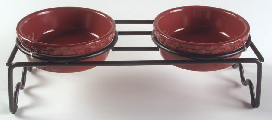 Home Grown Pet Caddy-2 Bowls on Stand by Signature-1