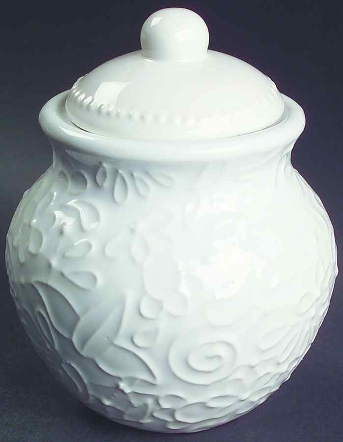 Chantilly White Lace Sugar Bowl & Lid by Studio Nova-1