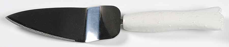 Chantilly White Lace Cake Server W/Stainless Blade by Studio Nova-1