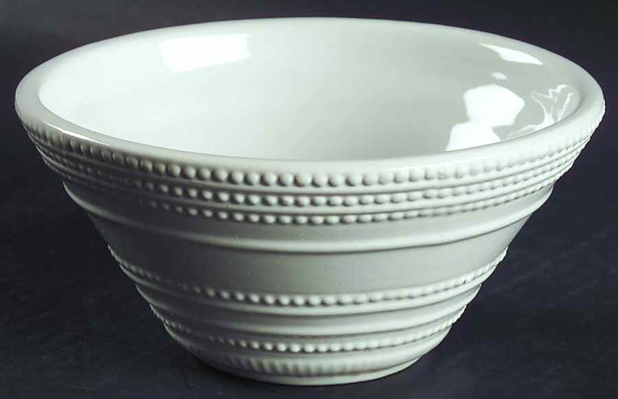Chantilly White Graphic Coupe Cereal Bowl by Studio Nova-1