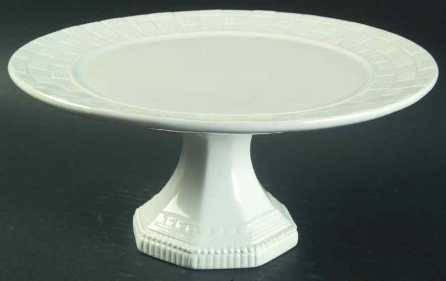 Chantilly White Graphic Round Compote (Height X Width) by Studio Nova-1