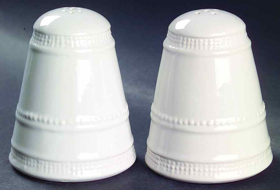 Chantilly White Graphic Salt & Pepper Set by Studio Nova-1