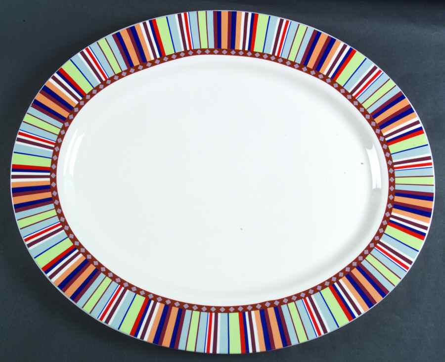 Color Vista 20" Oval Serving Platter by Studio Nova-1
