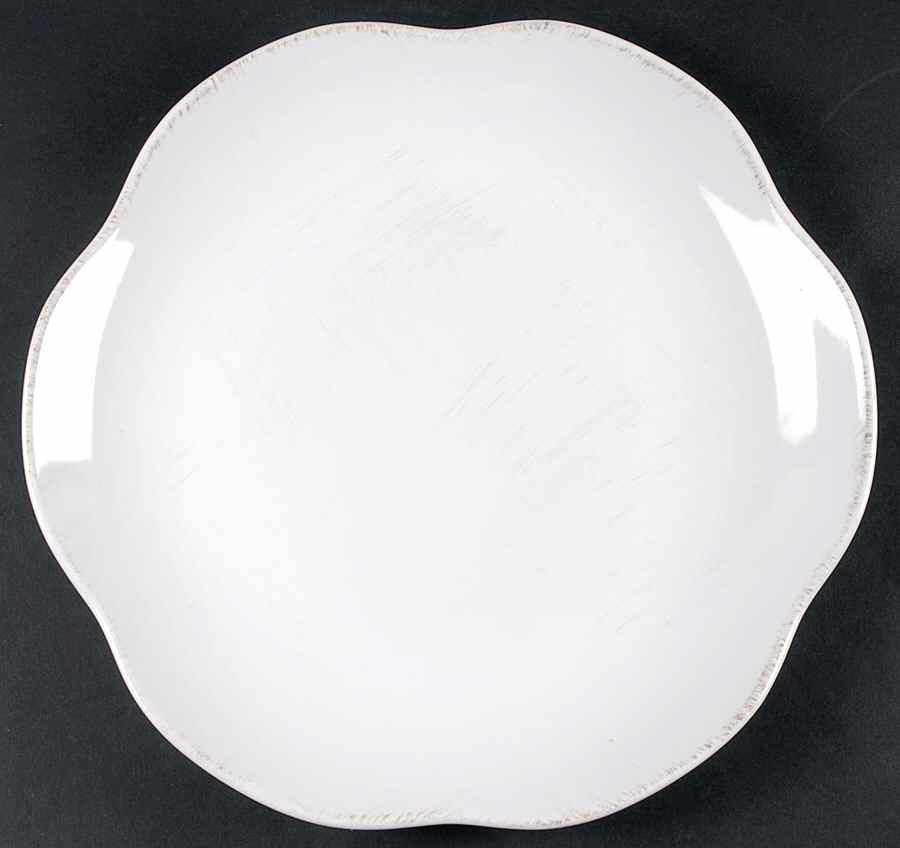Jardinette White 12" Chop Plate (Round Platter) by Studio Nova-1