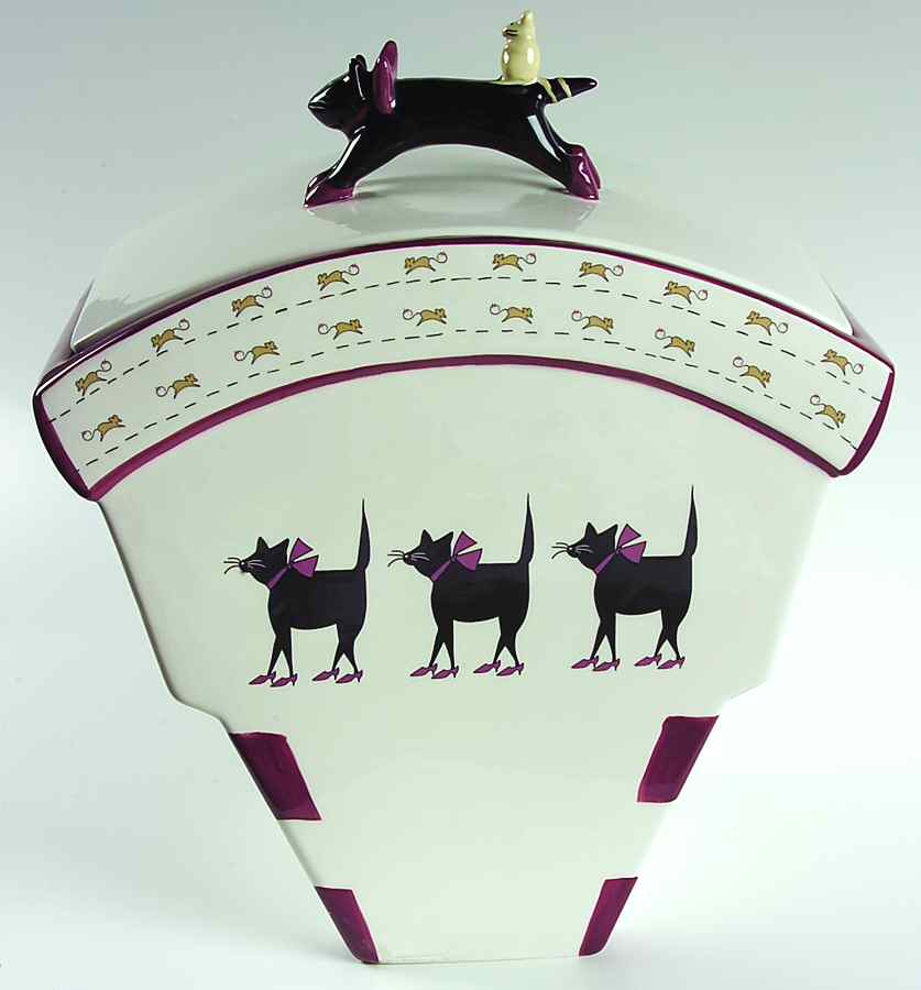 Cat in Heels Cookie Jar & Lid by Studio Nova-1
