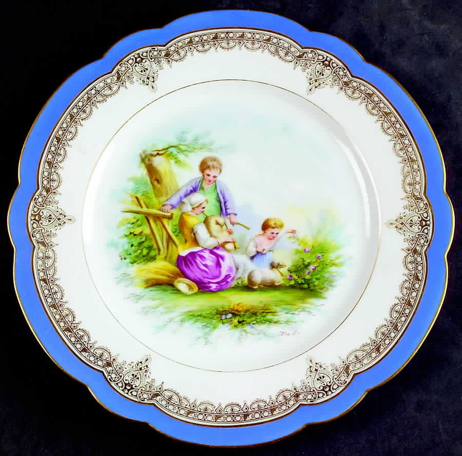 SPF14 Dinner Plate by Sevres Porcelain (France)-1
