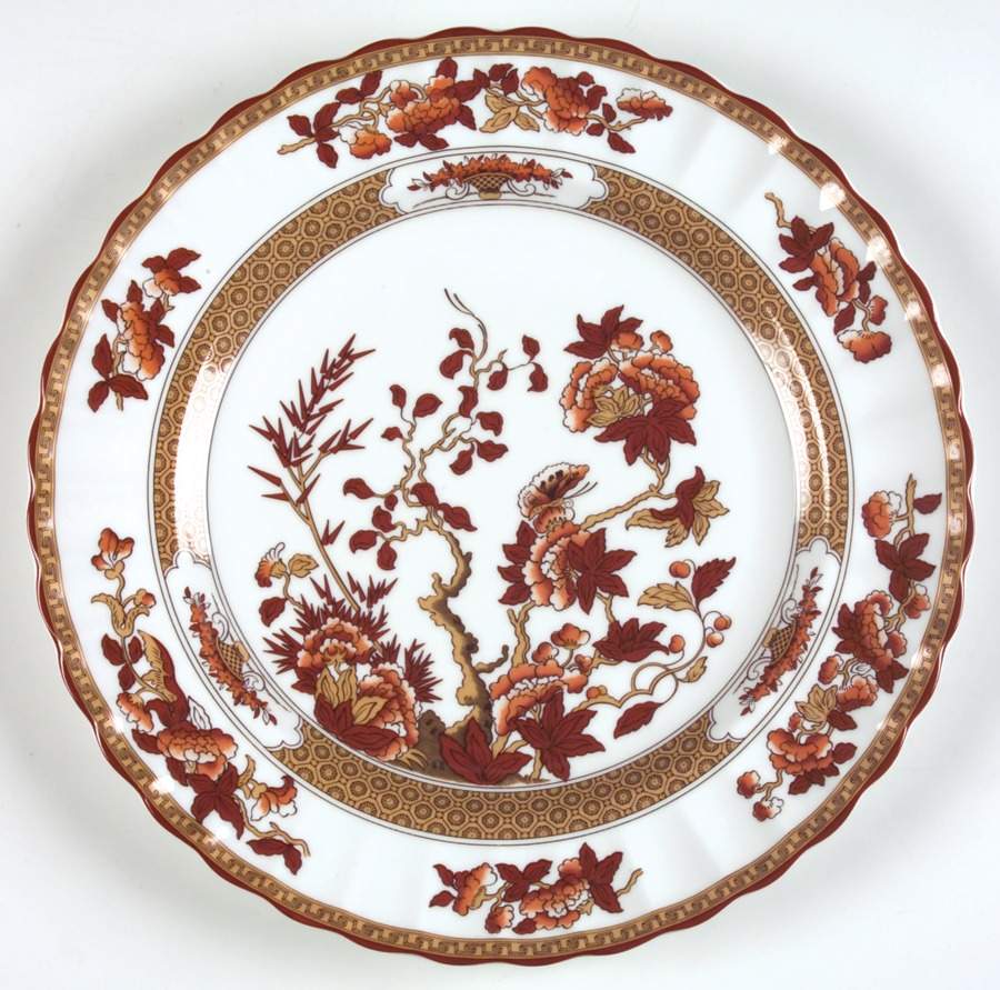 Indian Tree (Orange Rust, Bone, 2004) Dinner Plate by Spode-1