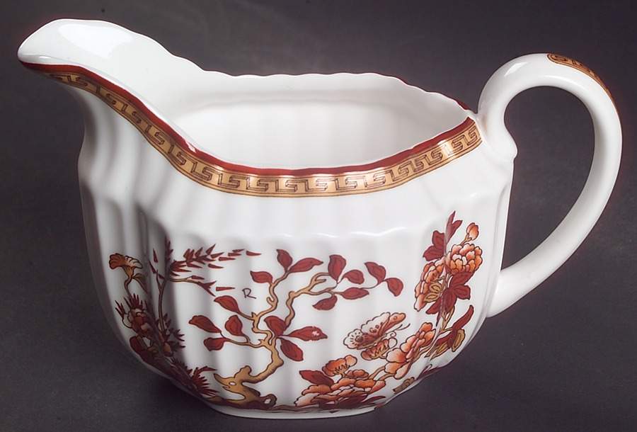 Indian Tree (Orange Rust, Bone, 2004) Creamer by Spode-1