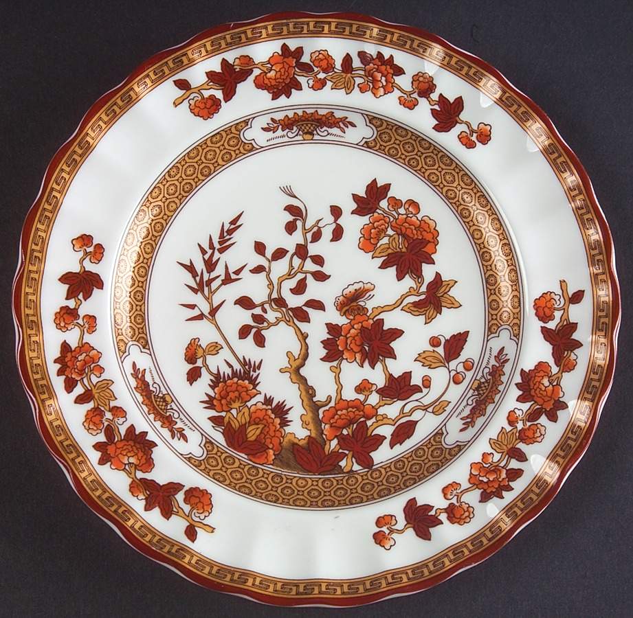 Indian Tree (Orange Rust, Bone, 2004) Bread & Butter Plate by Spode-1