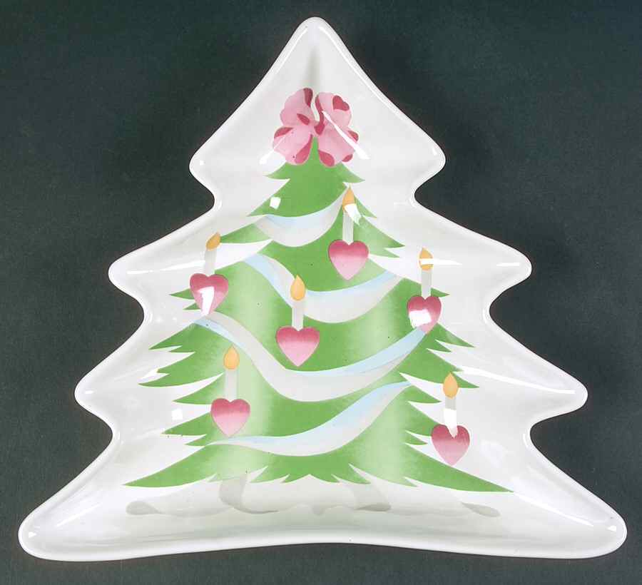 Home for Christmas (China) 1 Part Medium Tree Shaped Dish by Sango-1