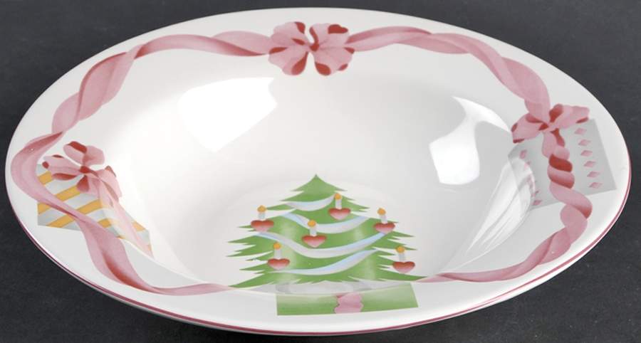 Home for Christmas (China) Large Rim Soup Bowl by Sango-1