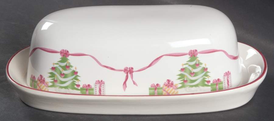 Home for Christmas (China) 1/4 Lb Covered Butter by Sango-1