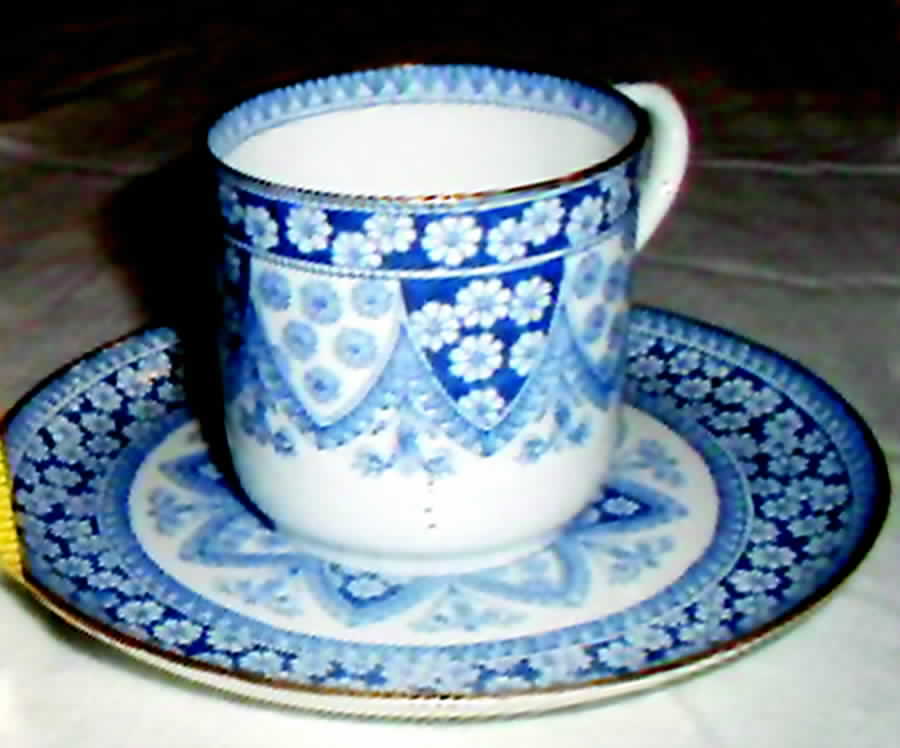 Primrose Blue Flat Demitasse Cup & Saucer Set by Spode-1