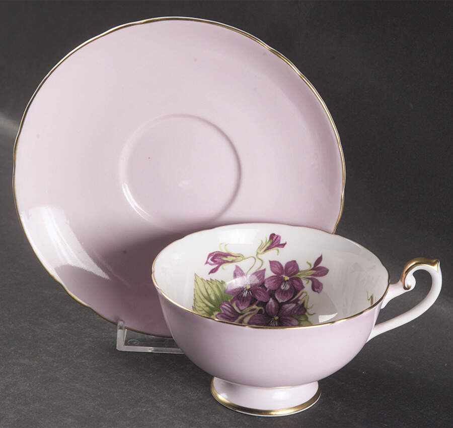 14253 Footed Cup & Saucer Set by Shelley-1